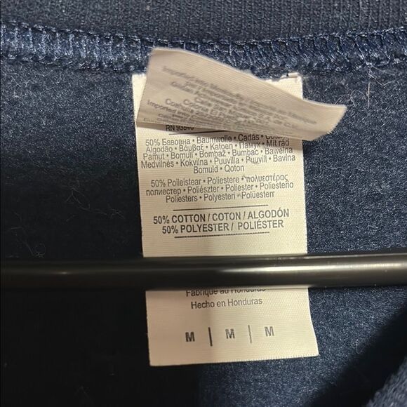 Gildan Blue Crewneck Sweater Classic Cotton Blend - Picture 5 of 9